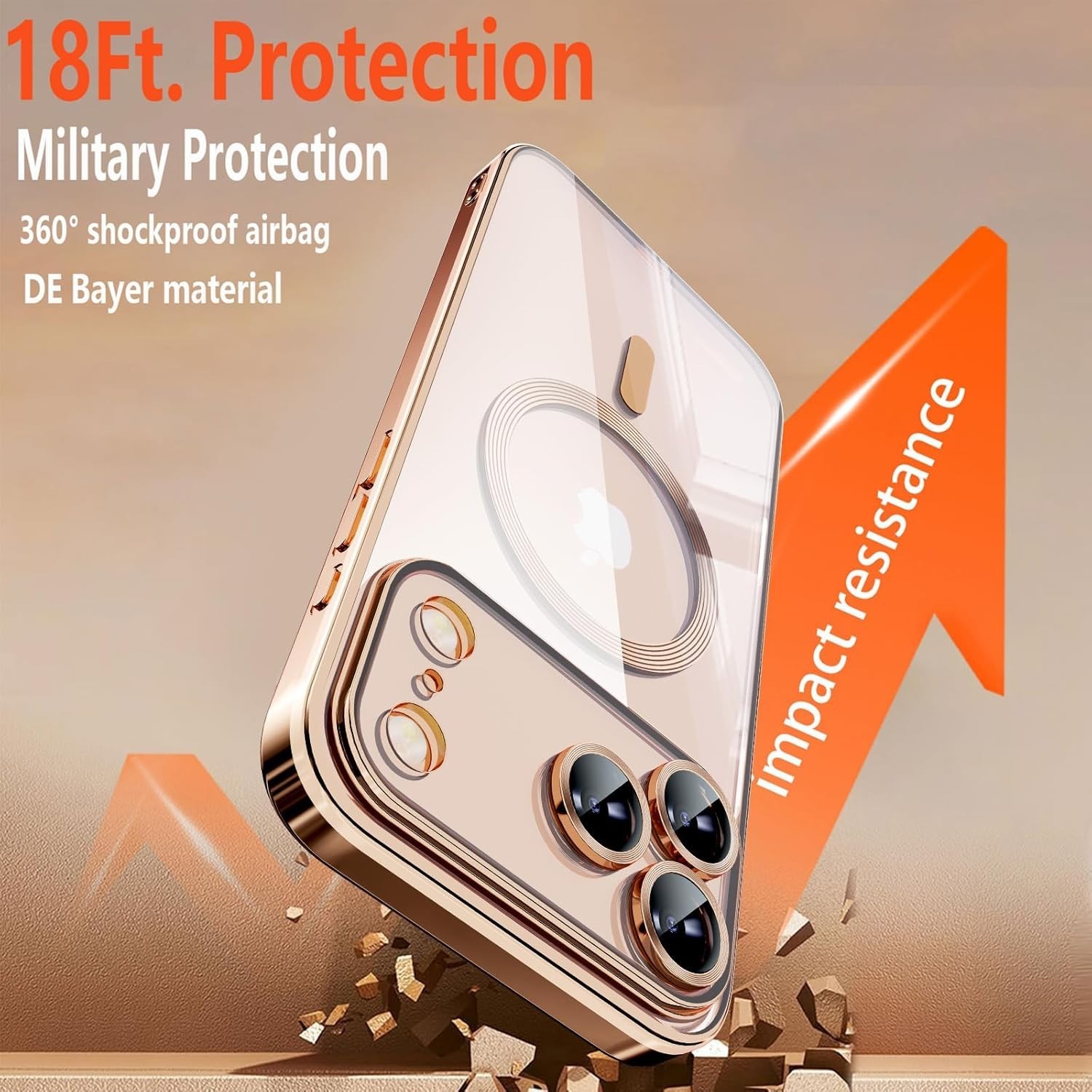 For iPhone 17 Pro Max Case with Shockproof Protection and Anti-Yellowing cover