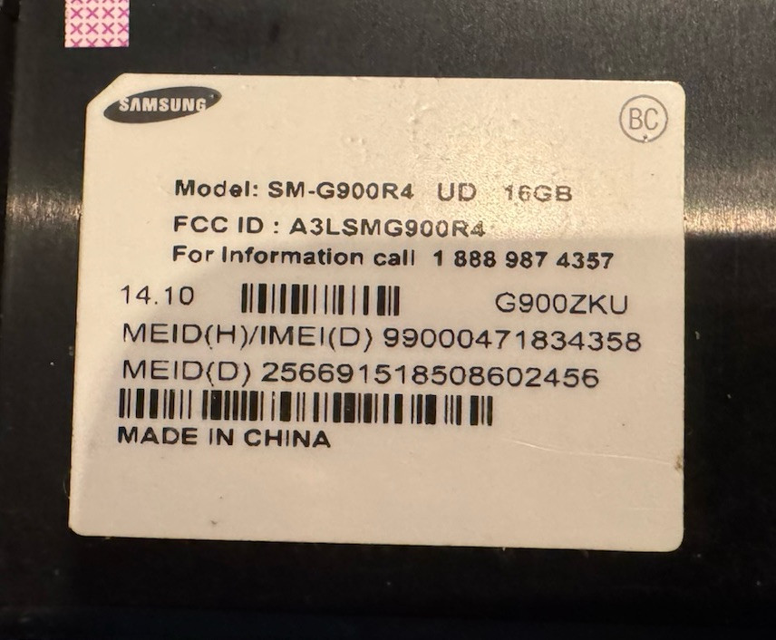 Samsung Galaxy S5 SM-G900R/V (Unsure) Black 16GB Fast Ship Good Used Read