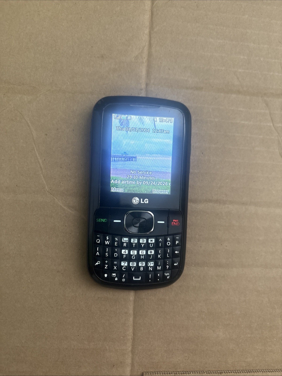 2012 TracFone LG 500G Bluetooth 1.3MP Camera Cell Phone Prepaid Carrier WORKING