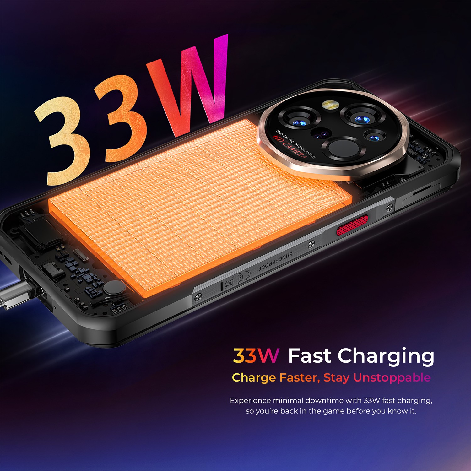 OUKITEL WP55 Ultra 5G Rugged Phone 108MP Thermal Imaging Camera 36GB+512GB NFC