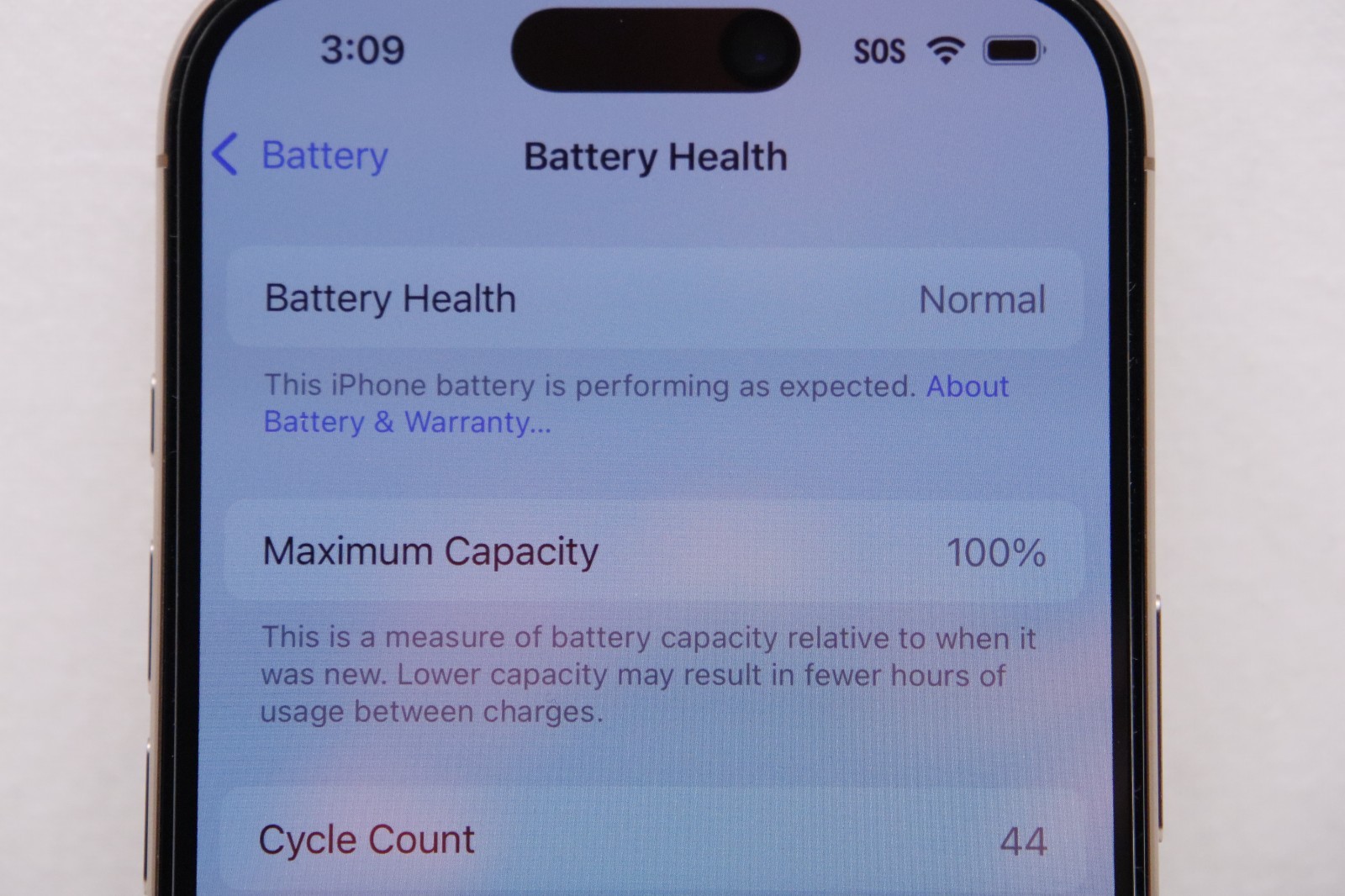 Apple iPhone 16 Pro 128GB, Desert Titanium Low Cycle Count Sim Locked #79
