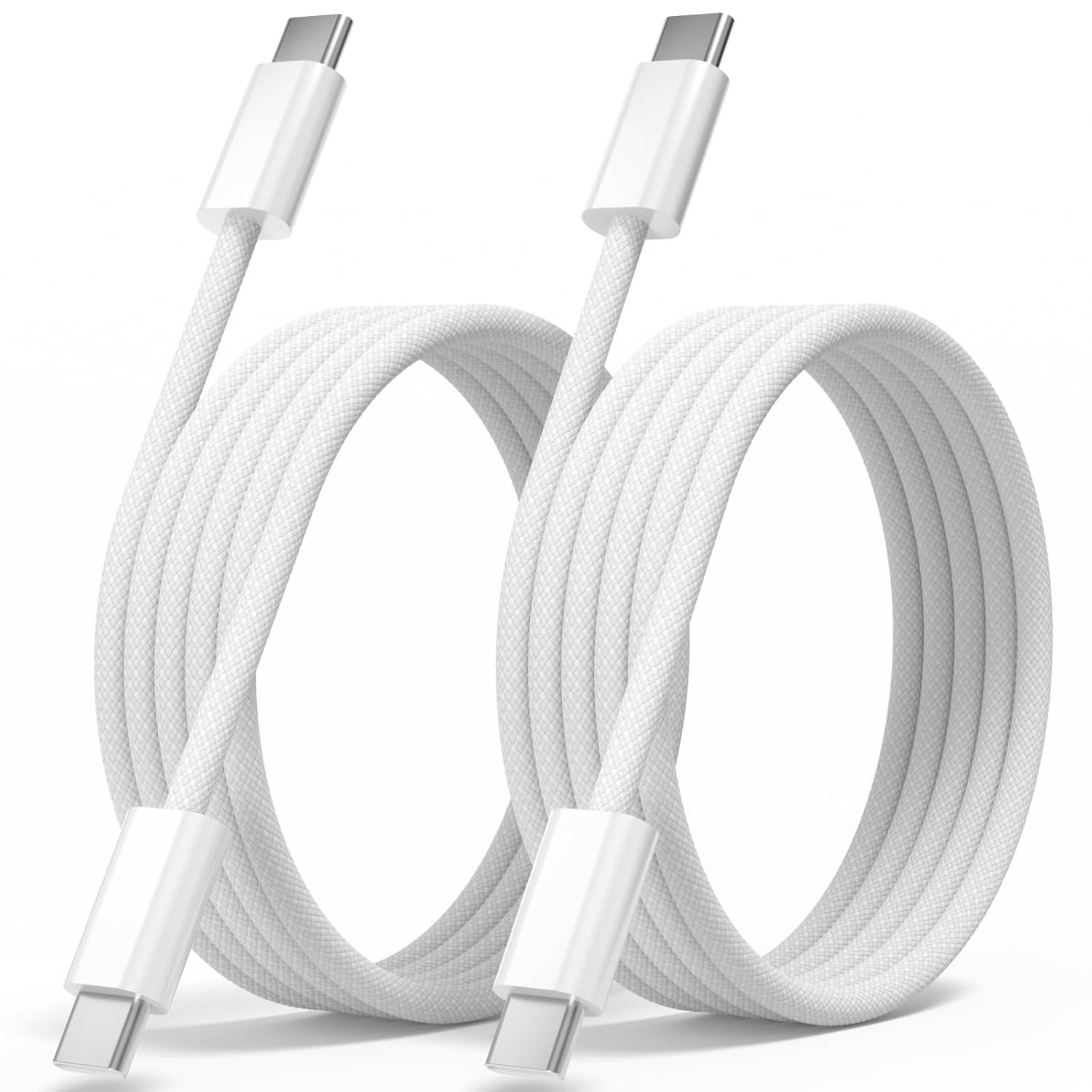 2 Pack 60W USB-C Fast Charger Adapter for iPhone 17 16 15 3FT