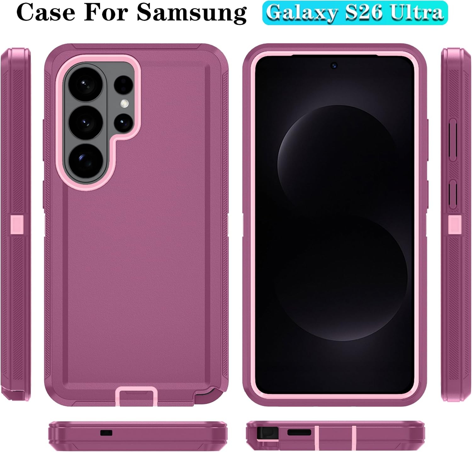 Heavy Duty Shockproof & Dropproof Phone Case for Samsung Galaxy S26 Ultra 6.9 In