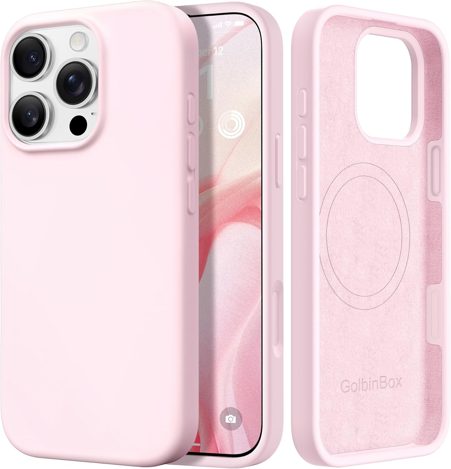 Magnetic Case for iPhone 16 Pro 6.3 Inch Soft Anti-Scratch Microfiber Lining
