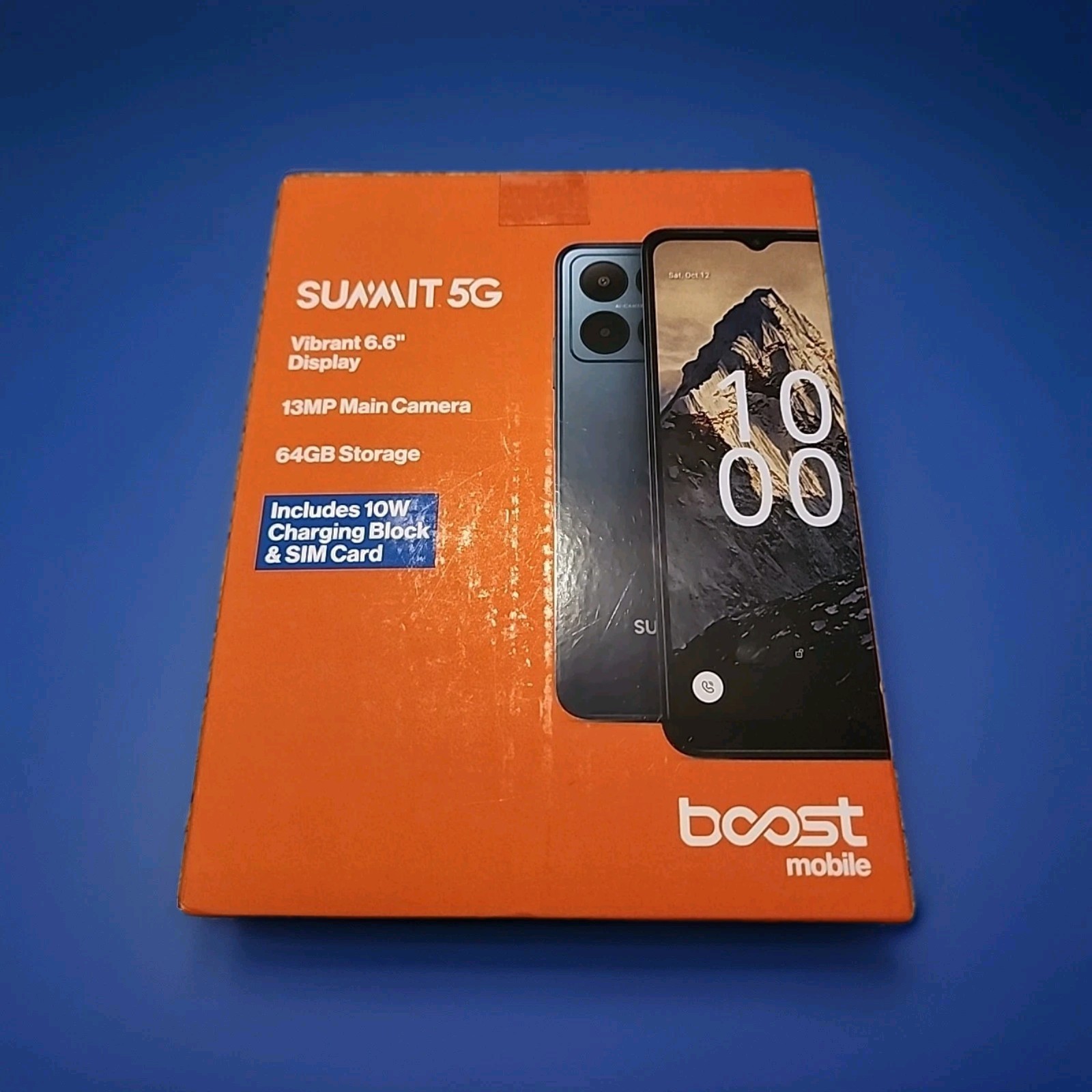 Summit 5G, 64GB, Blue – Boost Mobile Prepaid Smartphone – Brand New