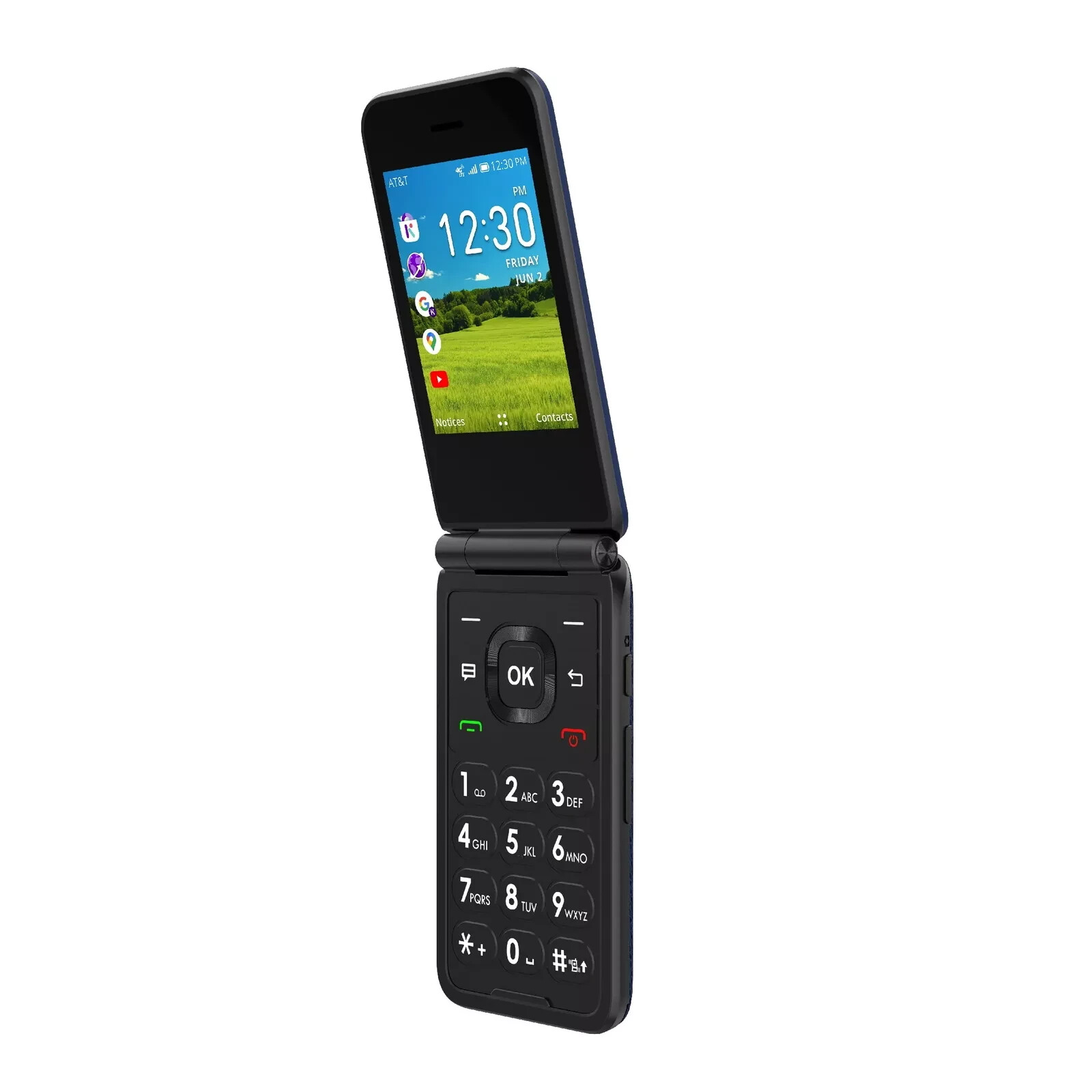 New AT&T Prepaid/Postpaid Cingular Flex 2 4G LTE Flip Phone KaiOS Blue