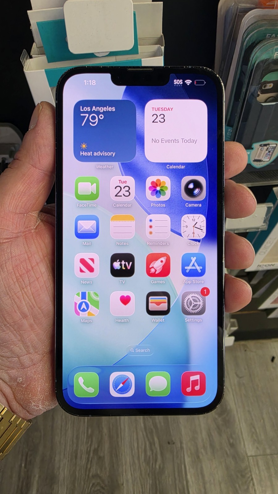 Apple iPhone 13 Pro Max – 512 GB – Sierra Blue (Unlocked) – Works – Read First