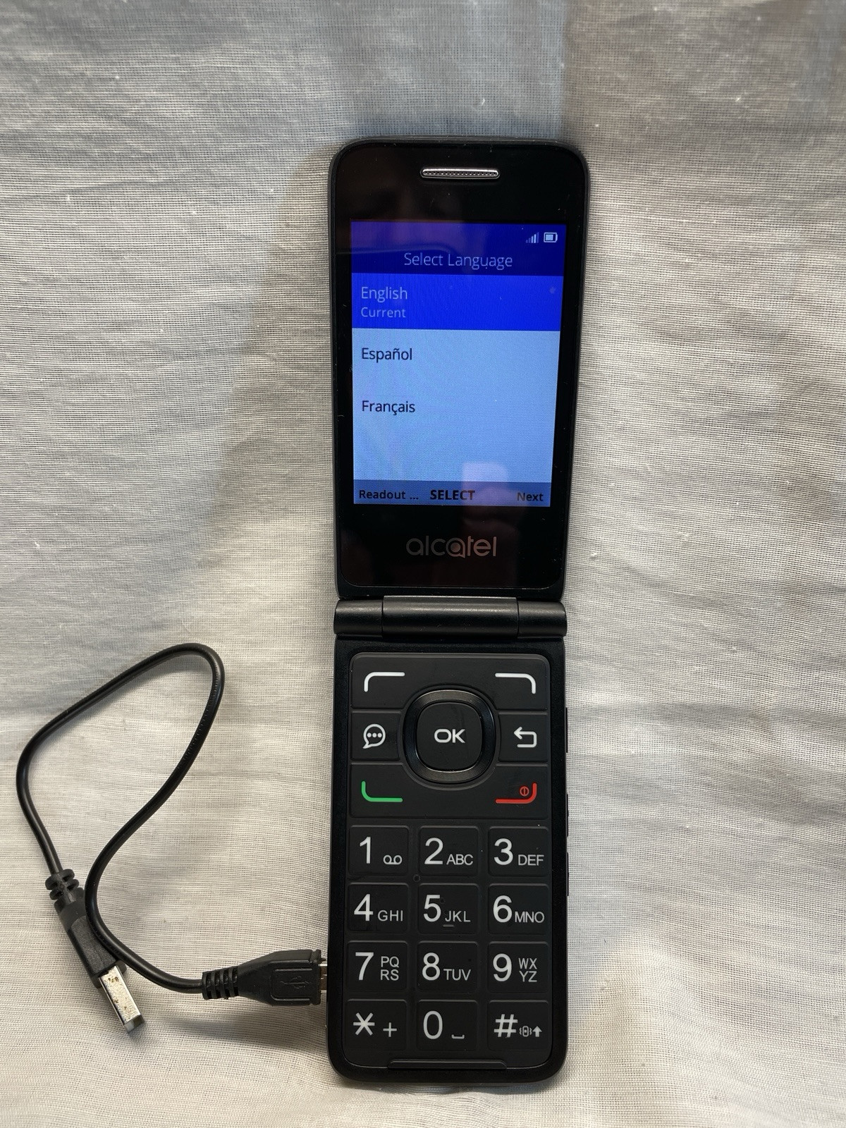 Alcatel MyFlip TracFone with manual A405DL black