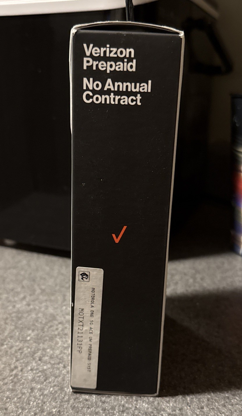 New/Sealed – Verizon Motorola One 5G UW Ace Prepaid – Volcanic Gray – 64GB