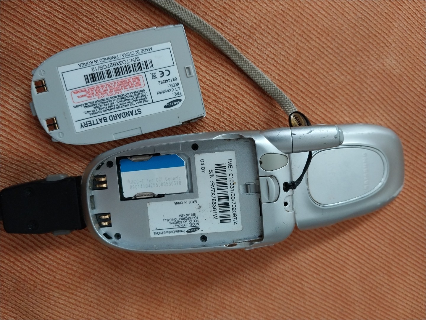 Samsung SGH-X427 – Silver Cingular Rare Cellular Flip Phone Clear Sound & Screen