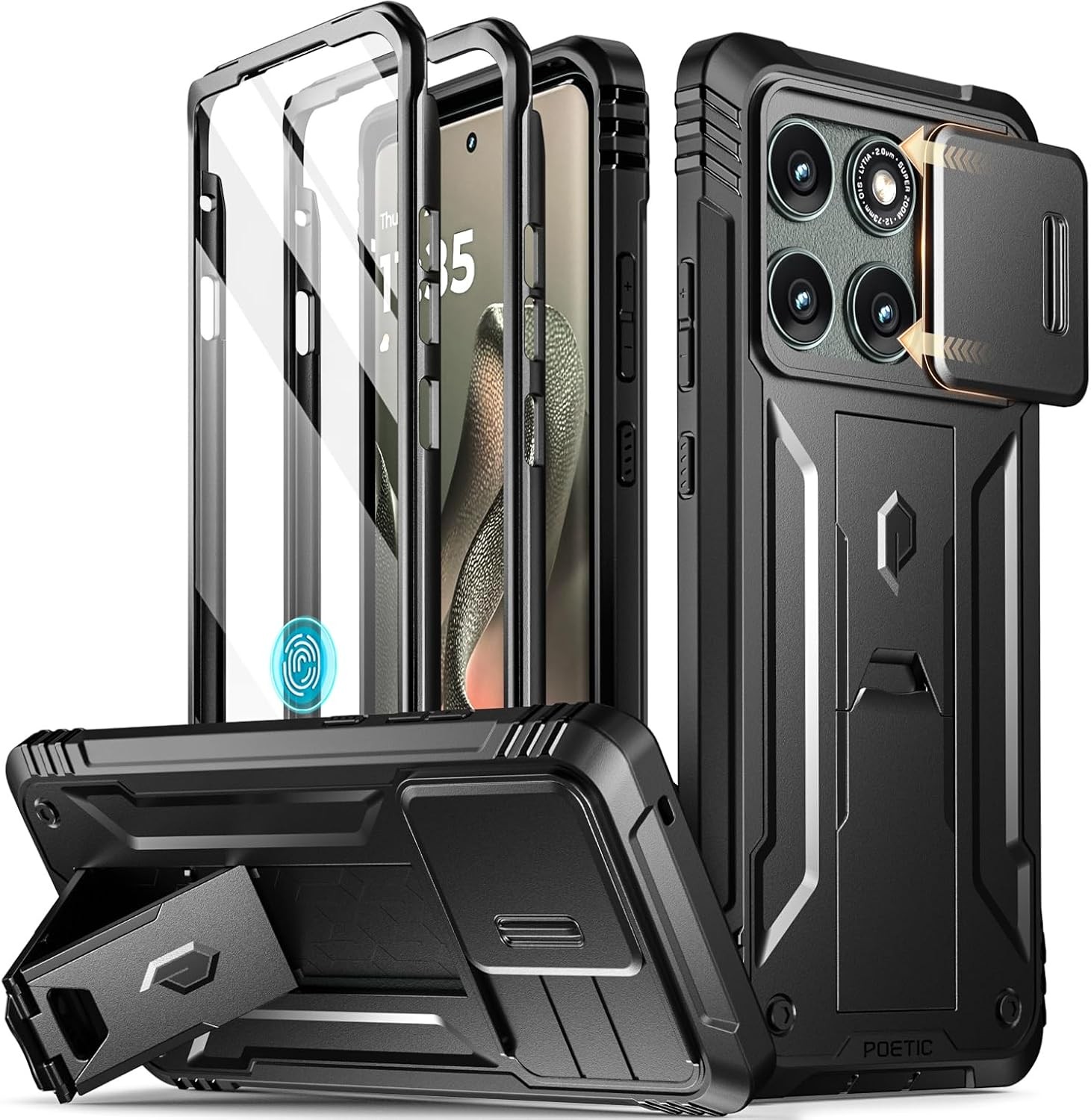 Revolution Case for Motorola Moto Edge 2025, Full-Body Rugged Shockproof Cover