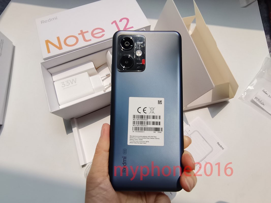 Sealed Xiaomi Redmi Note 12 – 256 GB – Black (Unlocked) 5G 48MP 6.67″ Smartphone