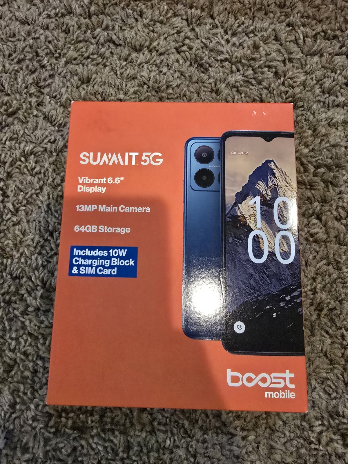 Boost Mobile Summit 5G, 64GB, Blue Prepaid Smart Phone, Locked to Boost 🆕