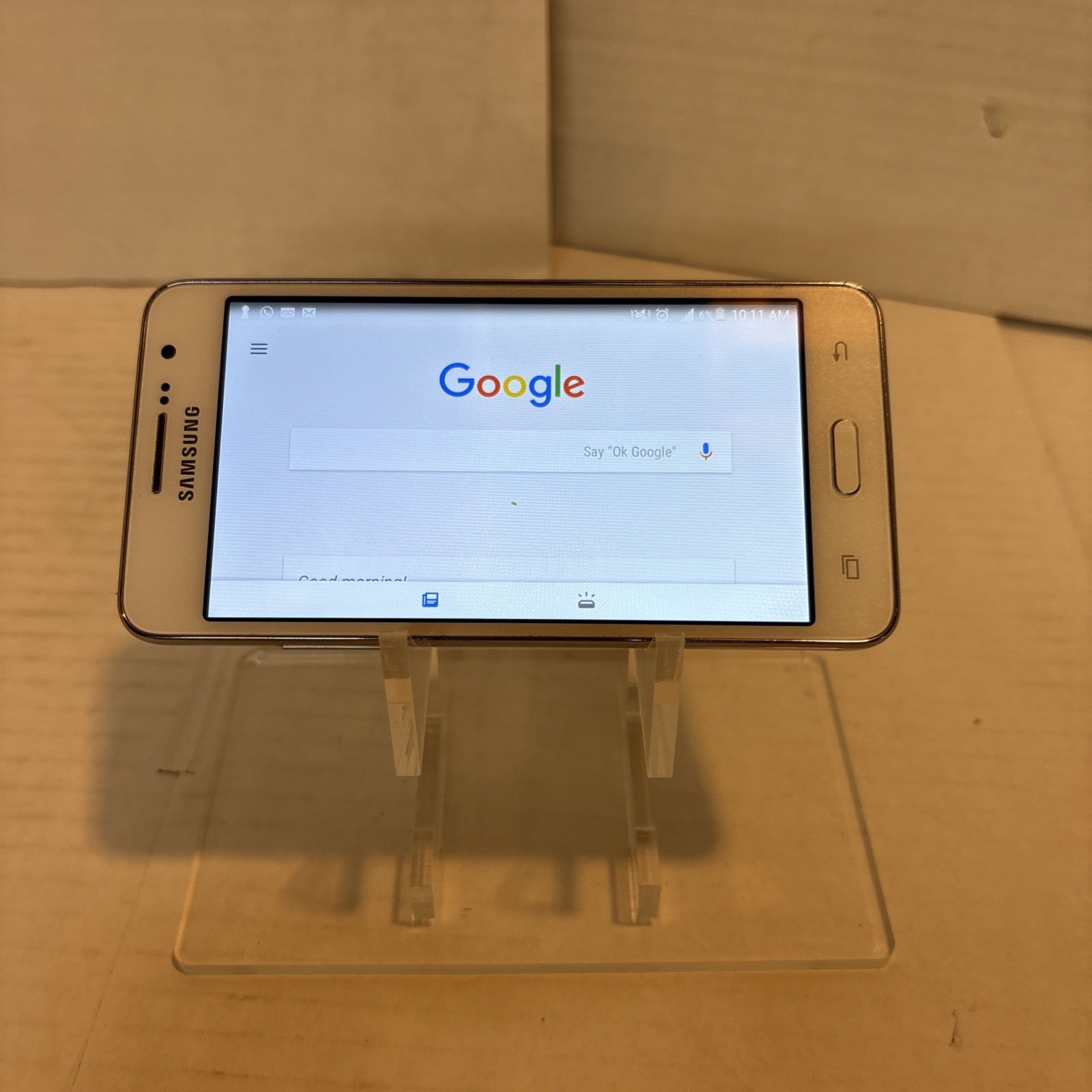 USED Samsung Galaxy Amp Prime – 8 GB White Cricket Wireless