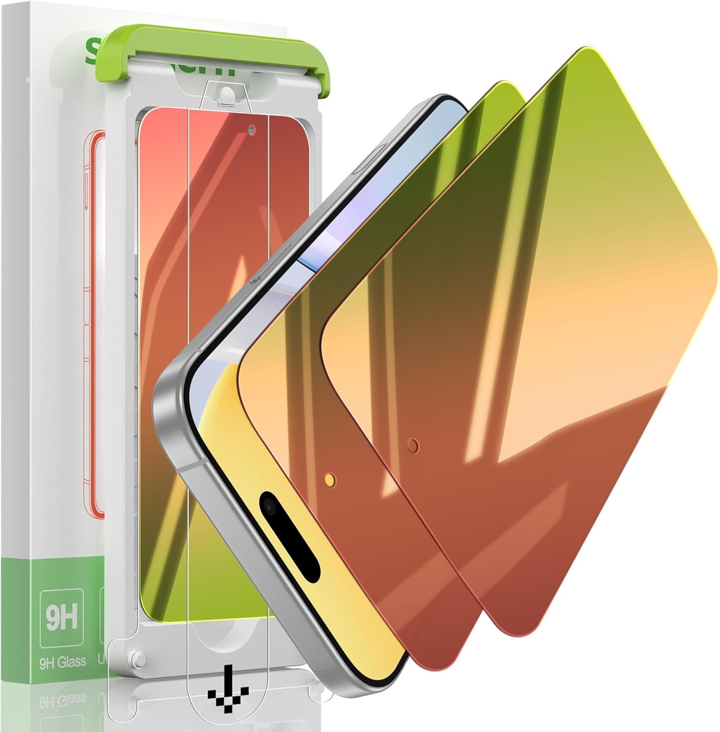 2PCS Privacy Screen Protector & Anti-Spy Glass Film for iPhone 17 Pro Max Size 6