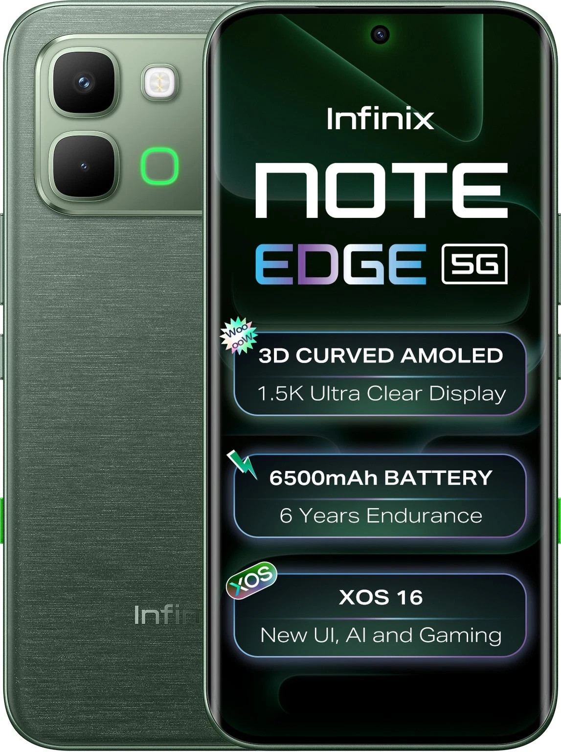 Infinix Note Edge (Lunar 8GB/256GB) MediaTek Dimensity 7100 NFC Global Version.