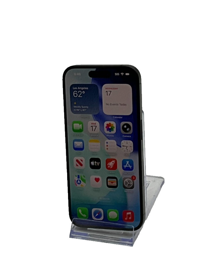 Apple – iPhone 15 Pro 128GB MTQM3LL/A Black Titanium (unlocked) KPV37474FW