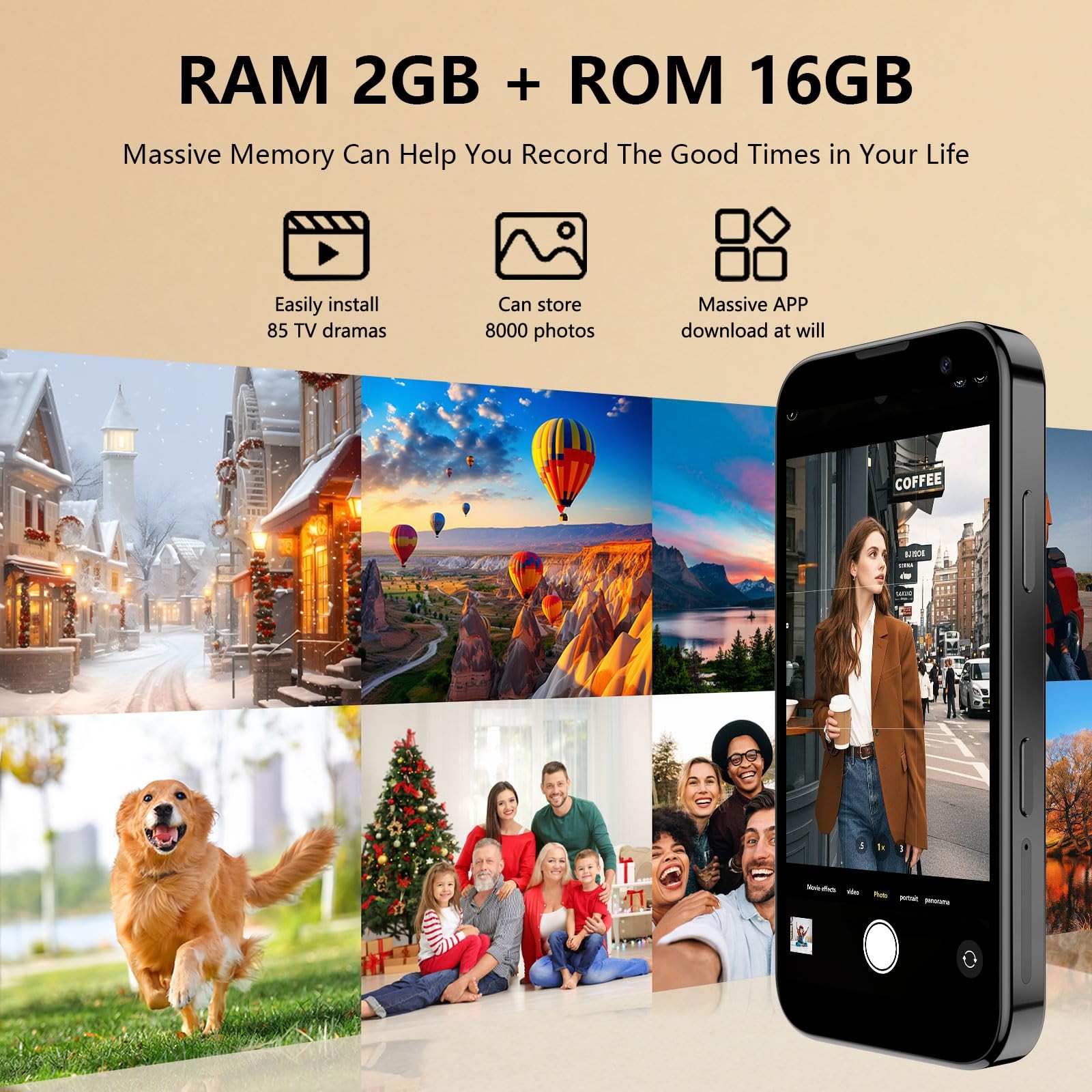 Mini Smartphone 3.0″ HD Touchscreen – Unlocked Android Compact Mobile Phone f…