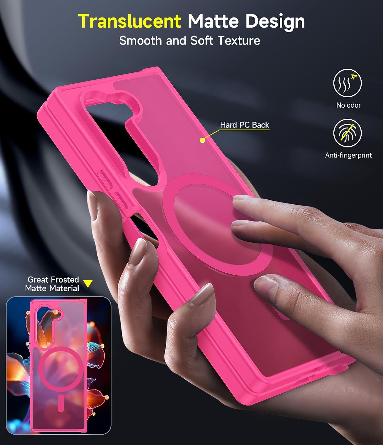Samsung Galaxy Z Flip 6 Case in Black with 2 Tempered Glass Protectors, Shockpro
