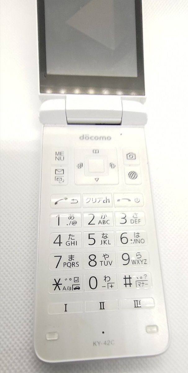 KYOCERA DIGNO Keitai KY-42C White Unlocked 4G Android Flip Phone Japan used