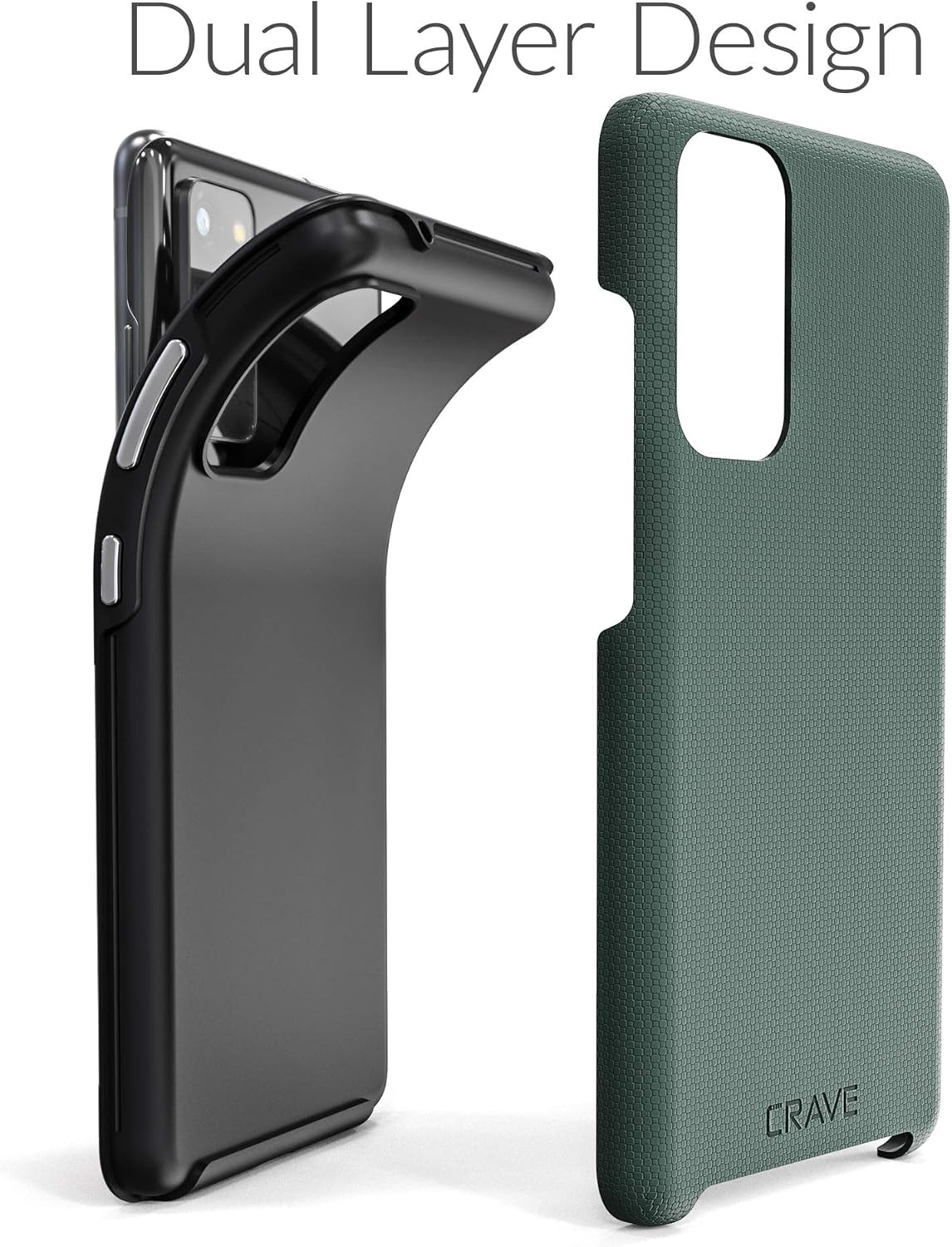 Samsung Galaxy S20 FE Case, Shockproof Protection Dual Layer Case – Forest Green