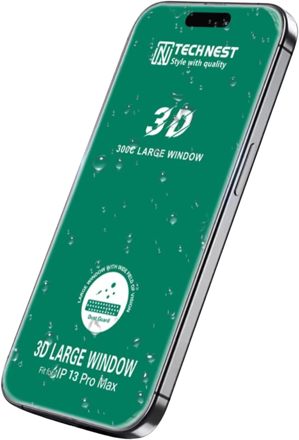 2-Pack Tempered Glass Screen Protectors for iPhone 15 Pro Max, Full Coverage, HD
