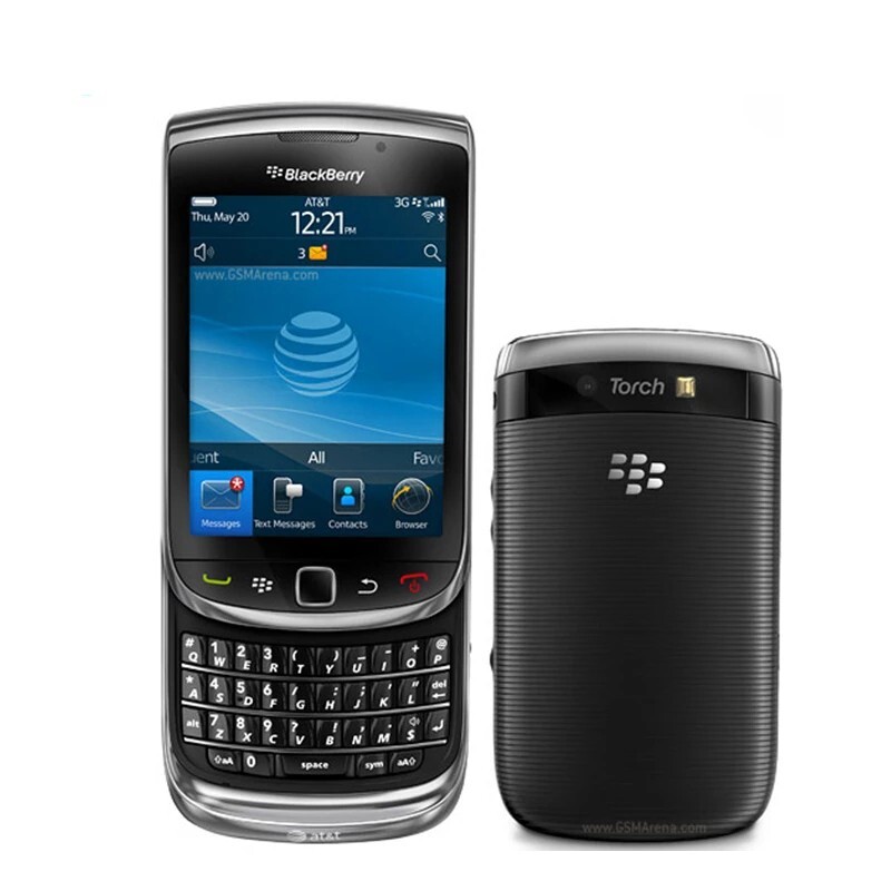Original Unlocked BlackBerry Torch Slider 9800 QWERTY Keyboard Black Cellphone