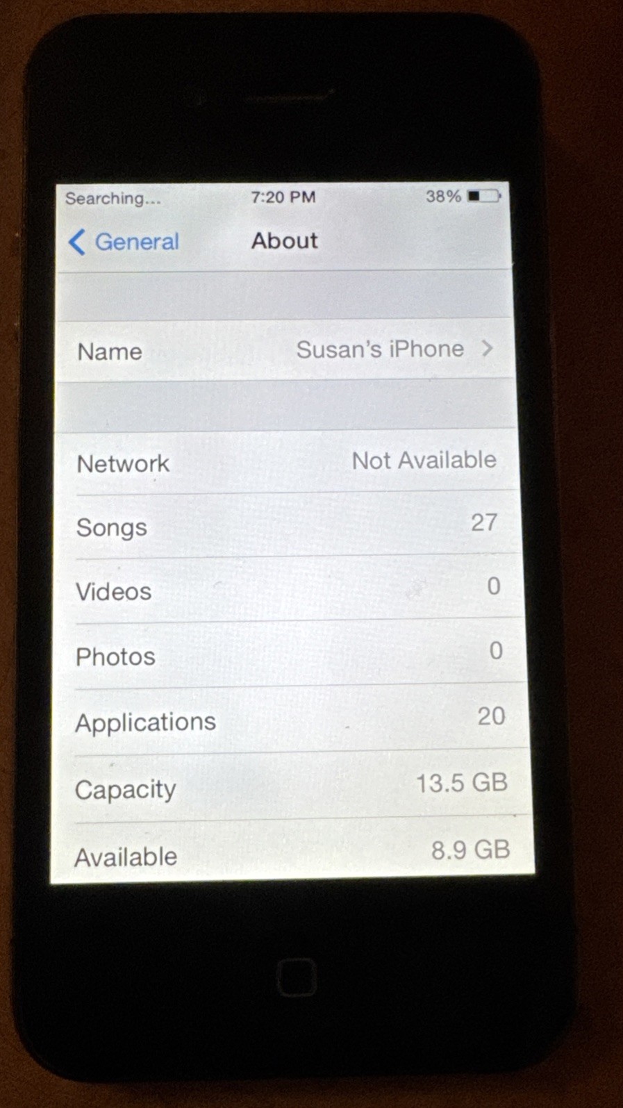 iPhone 4 Black (Verizon) A1349 16GB CDMA Fast Ship Good Used IOS 7.1.2 9 Games