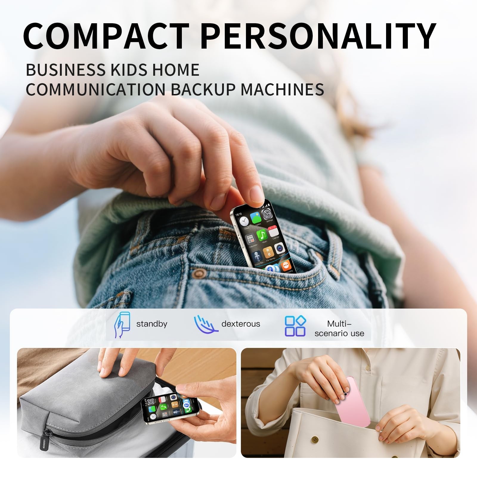 Mini 3G Smartphone Unlock, 3-inch high-Definition Touch Screen Dual SIM Card …