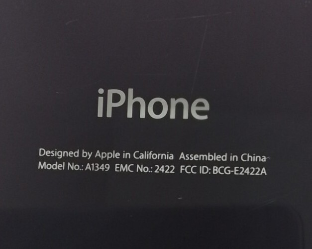 Apple Iphone A1349 Model Black #J1770