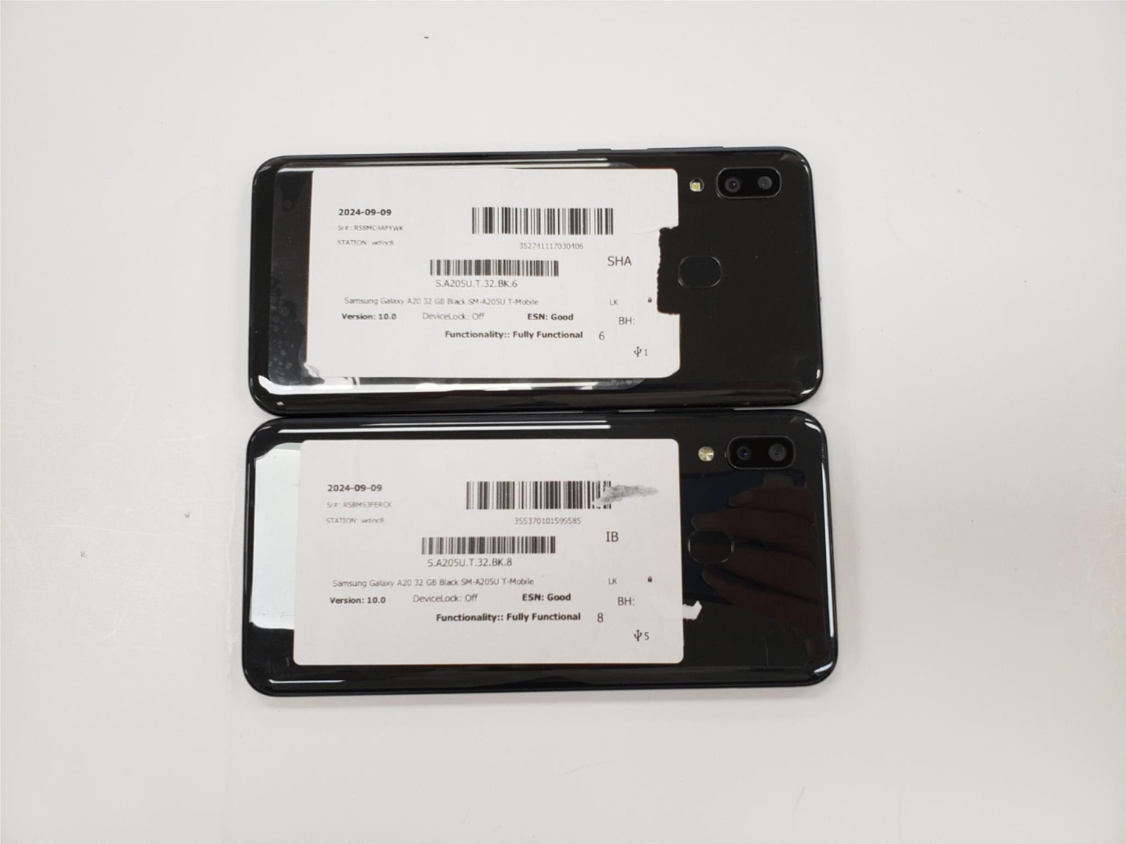 Lot of 2 Samsung Galaxy A20 SM-A205U 32GB Black Tmobile Only **READ**