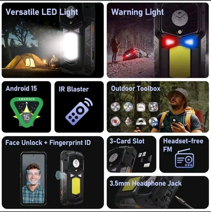 Ulefone Armor 29 Pro 5G Rugged Phone 32G+512G 6.67″64MP Night Vision Dual Screen
