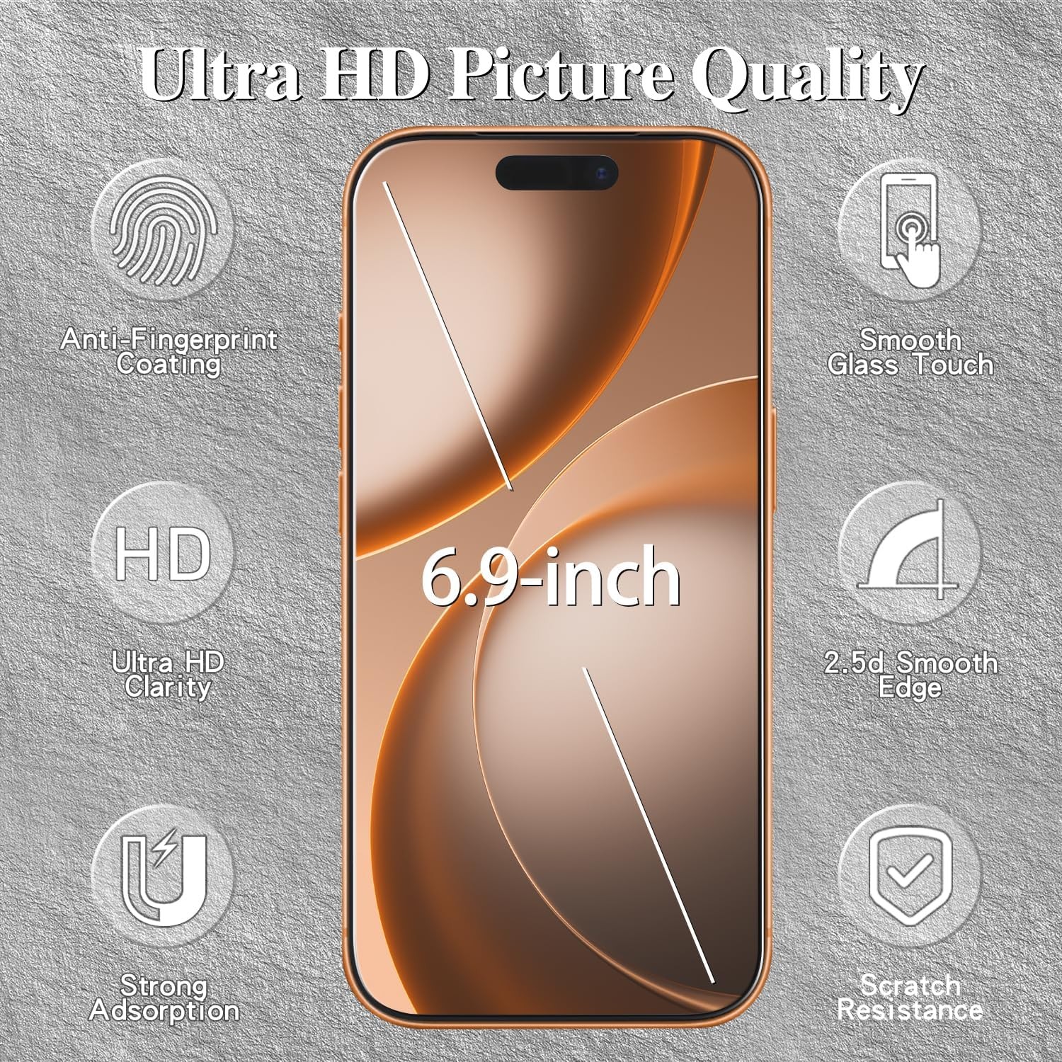 3PCS Screen Protector for iPhone 17 Pro Max & iPhone 16 Pro Max 6.9 Inch Anti Sc