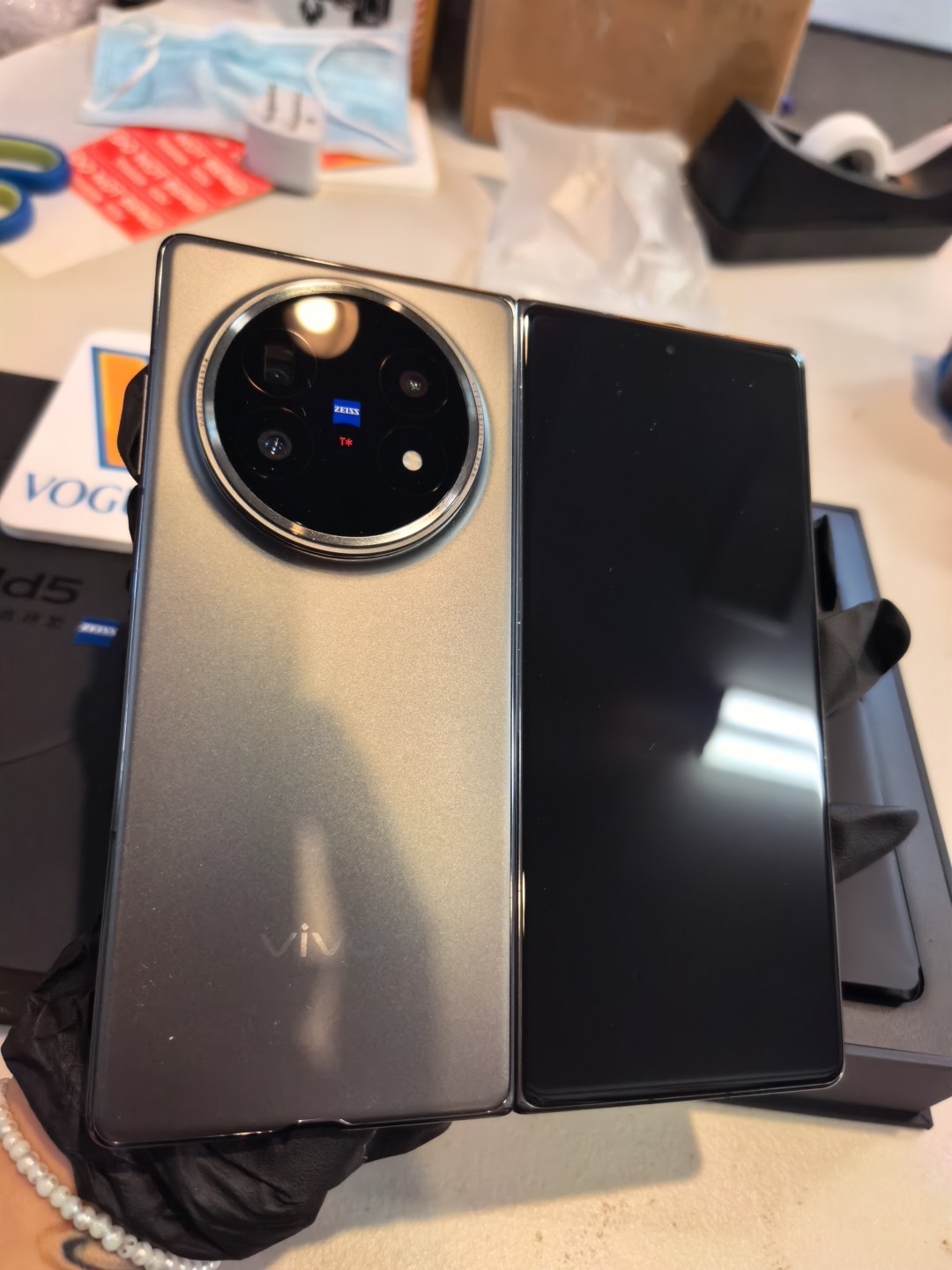 Original Vivo X Fold5 5G 512GB 16GB Foldable Titanium Grey China Model Unlocked