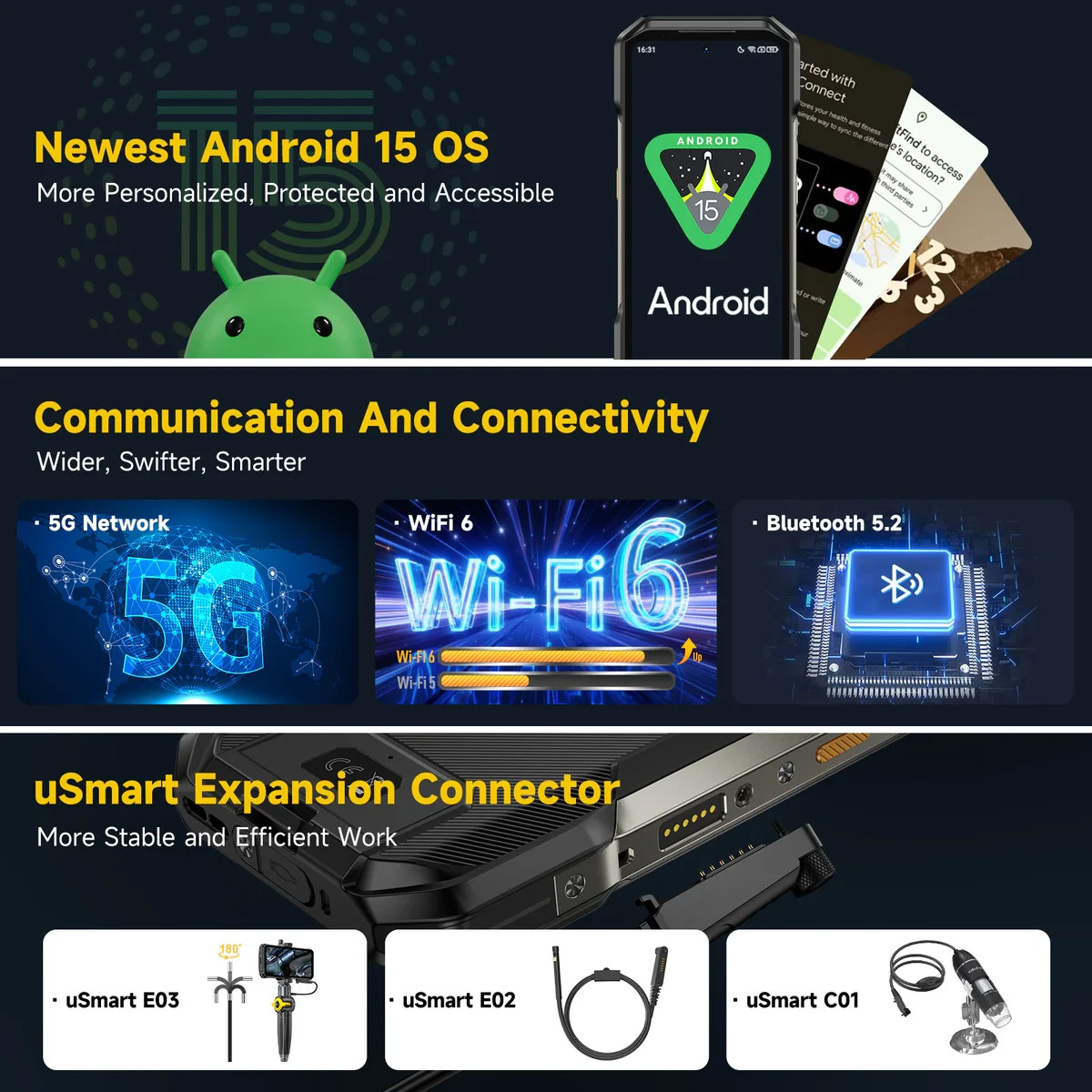 Ulefone Armor 27 Pro 5G RUGGED Smartphone 12GB+256GB DualSim 10600mAh Black NEW