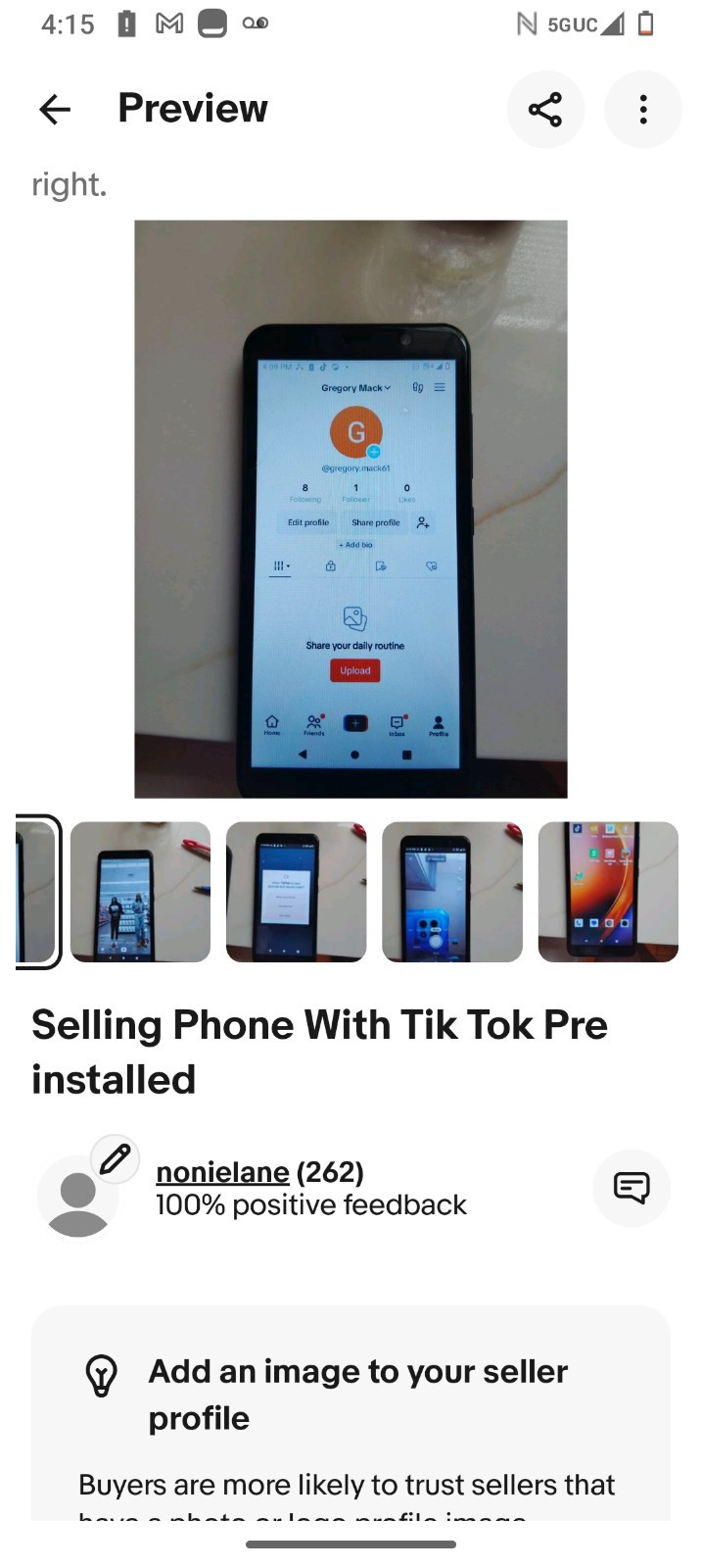 Selling Phone With Tik Tok Pre installed