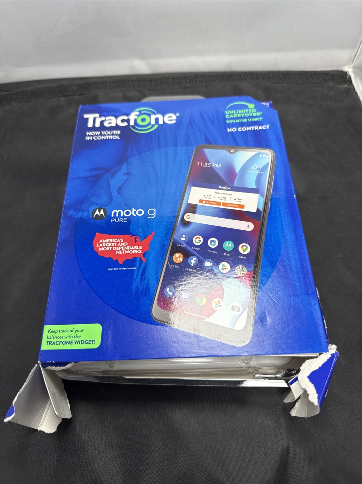 NEW SEALED Motorola Moto G Pure XT2163DL 32GB Deep Indigo TracFone CELL Phone