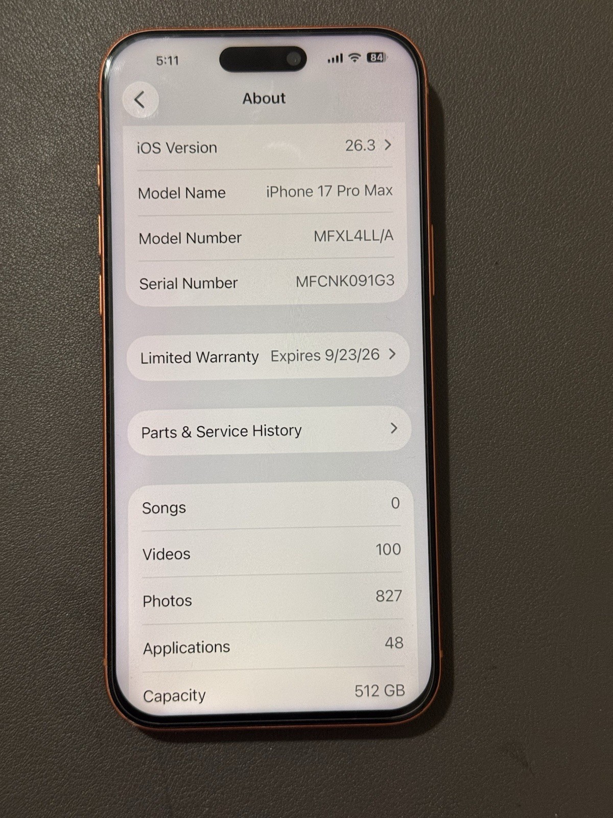 iPhone 17 Pro Max Unlocked Smartphone 512GB Cosmic Orange