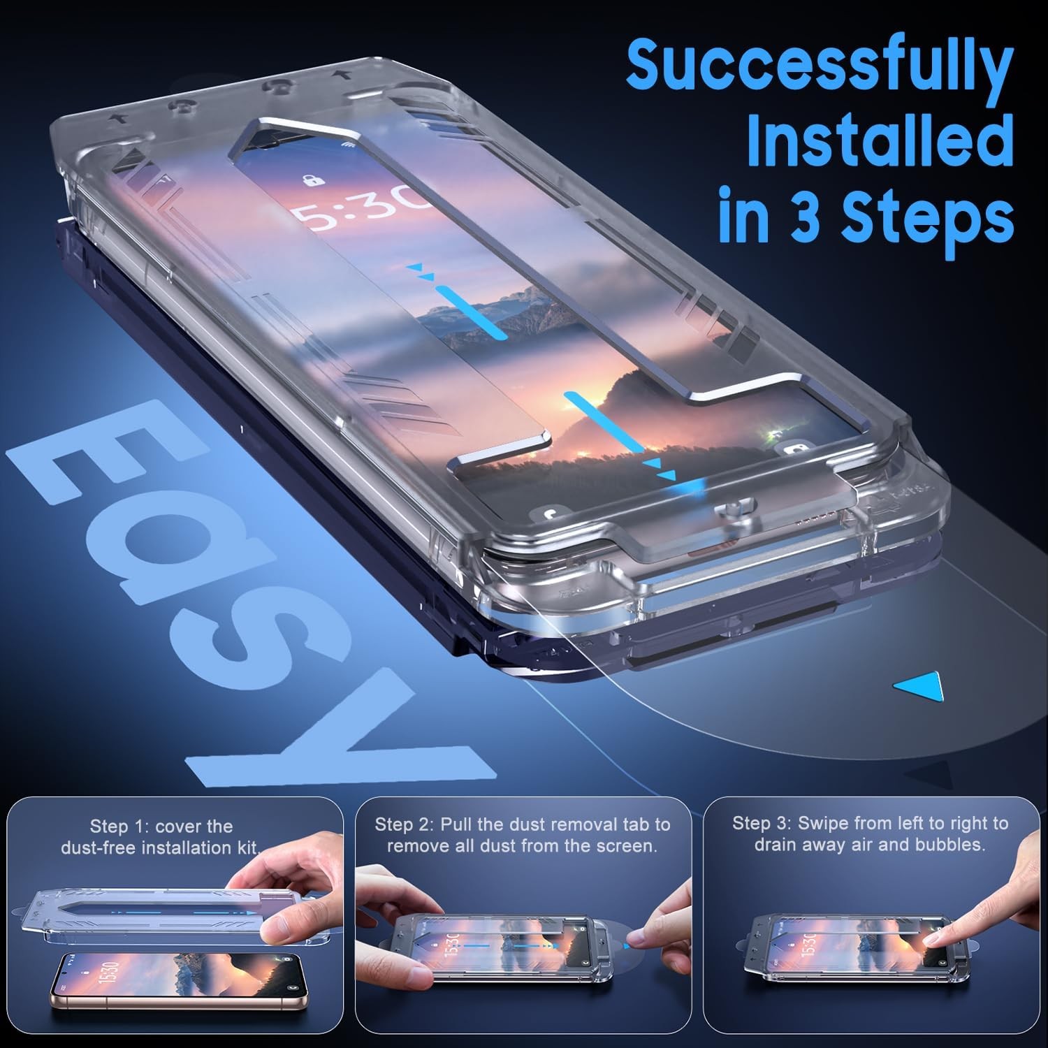 2PCS Screen Protector for Samsung Galaxy S22 Scratch-Resistant Bubble-Free