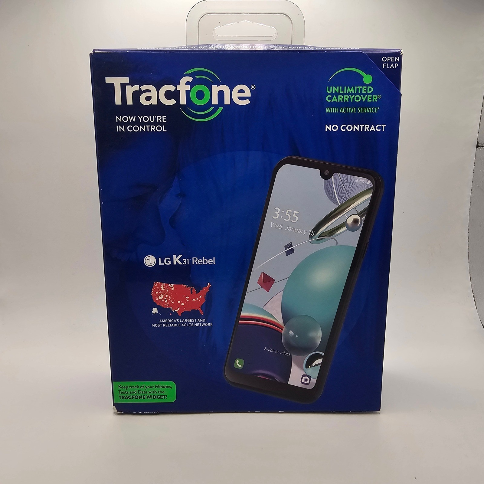 LG K31 Rebel Tracfone Prepaid Smartphone 32GB Gray LGL355DL New Sealed Box
