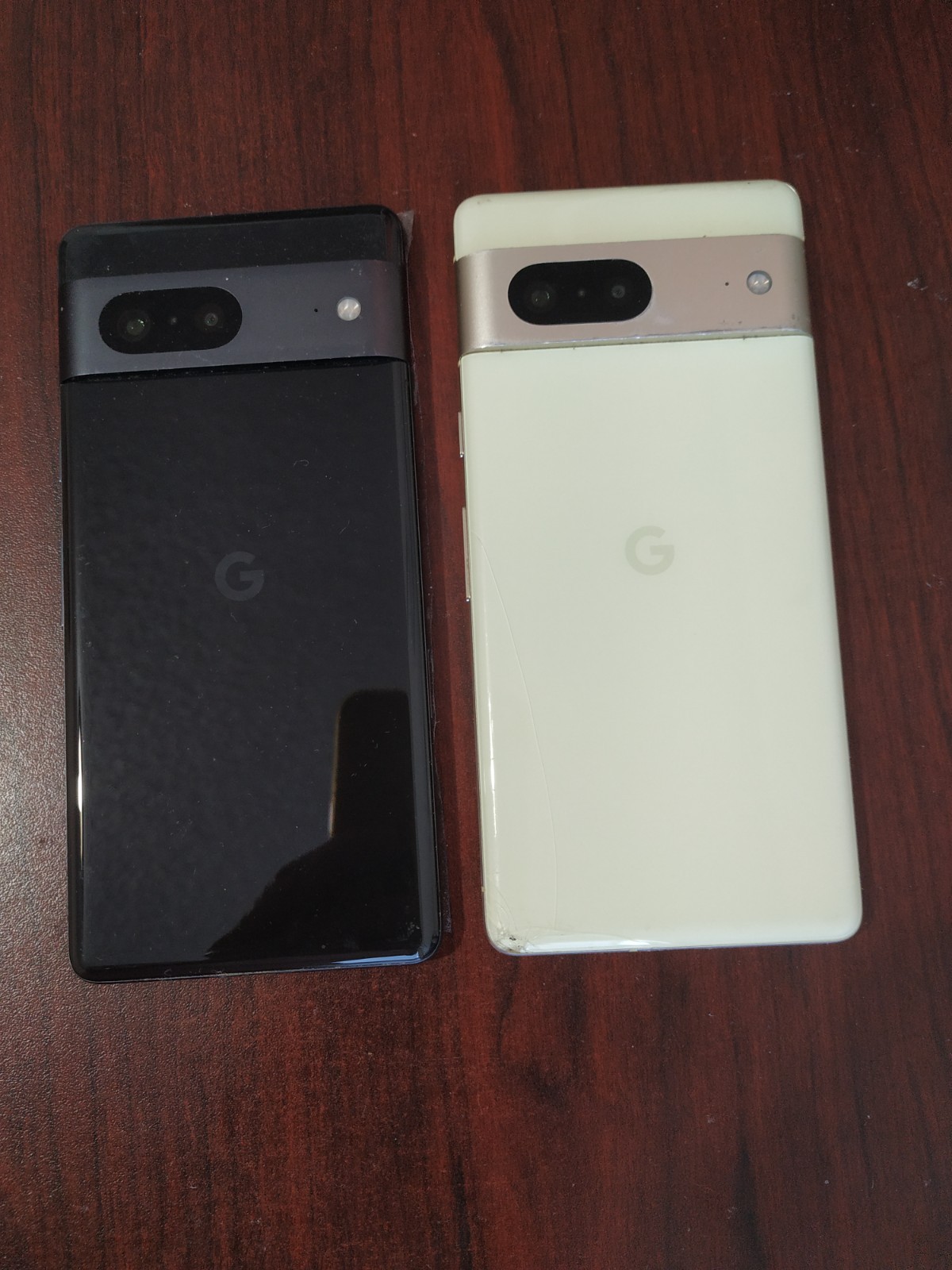 Lot of 2 Google Pixel 7 128GB Yellow /Black For parts