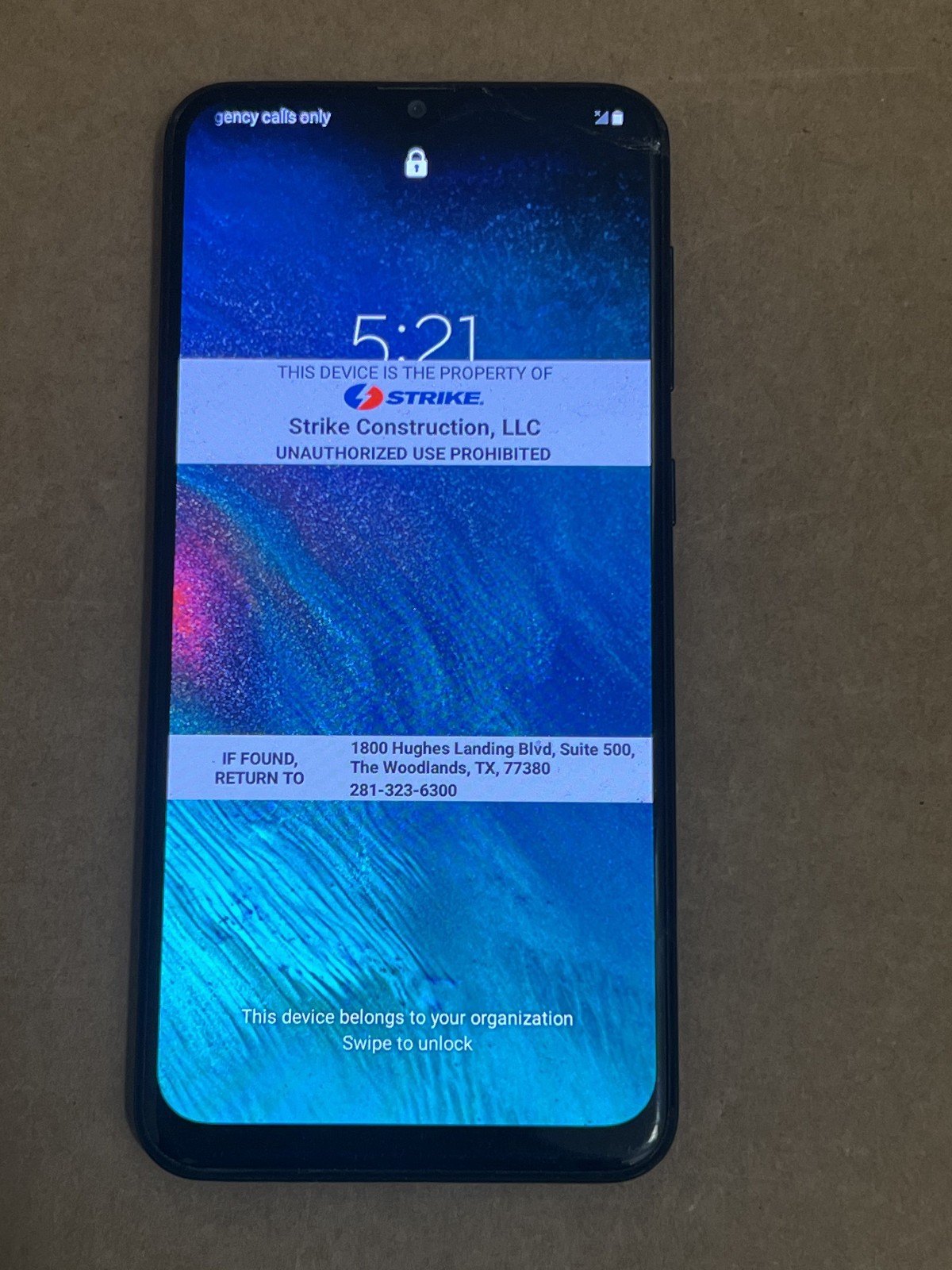 Samsung Galaxy A20 32GB Verizon SM-A205U Smartphone Black – CRACK ON TOP – *MDM*