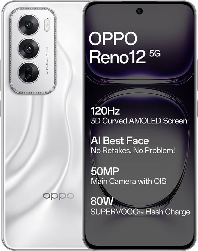 OPPO Reno12 5G Silver 256GB ROM 8GB RAM-Factory Unlocked-NO TARIFF TO USA