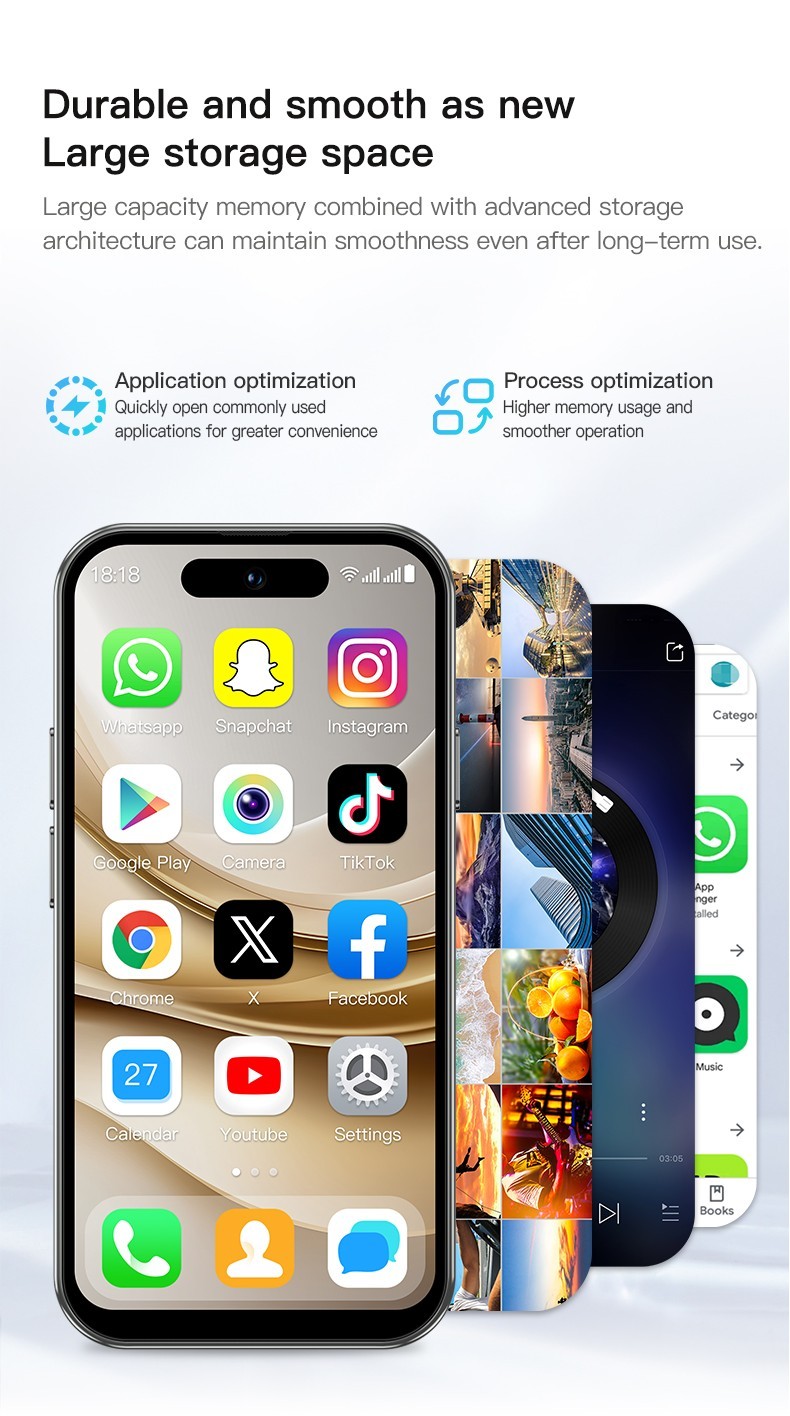 Mini 4G M17 PRO 4.0″ 3GB + 64GB Android Phone Dual SIM Dual Standby Smartphone