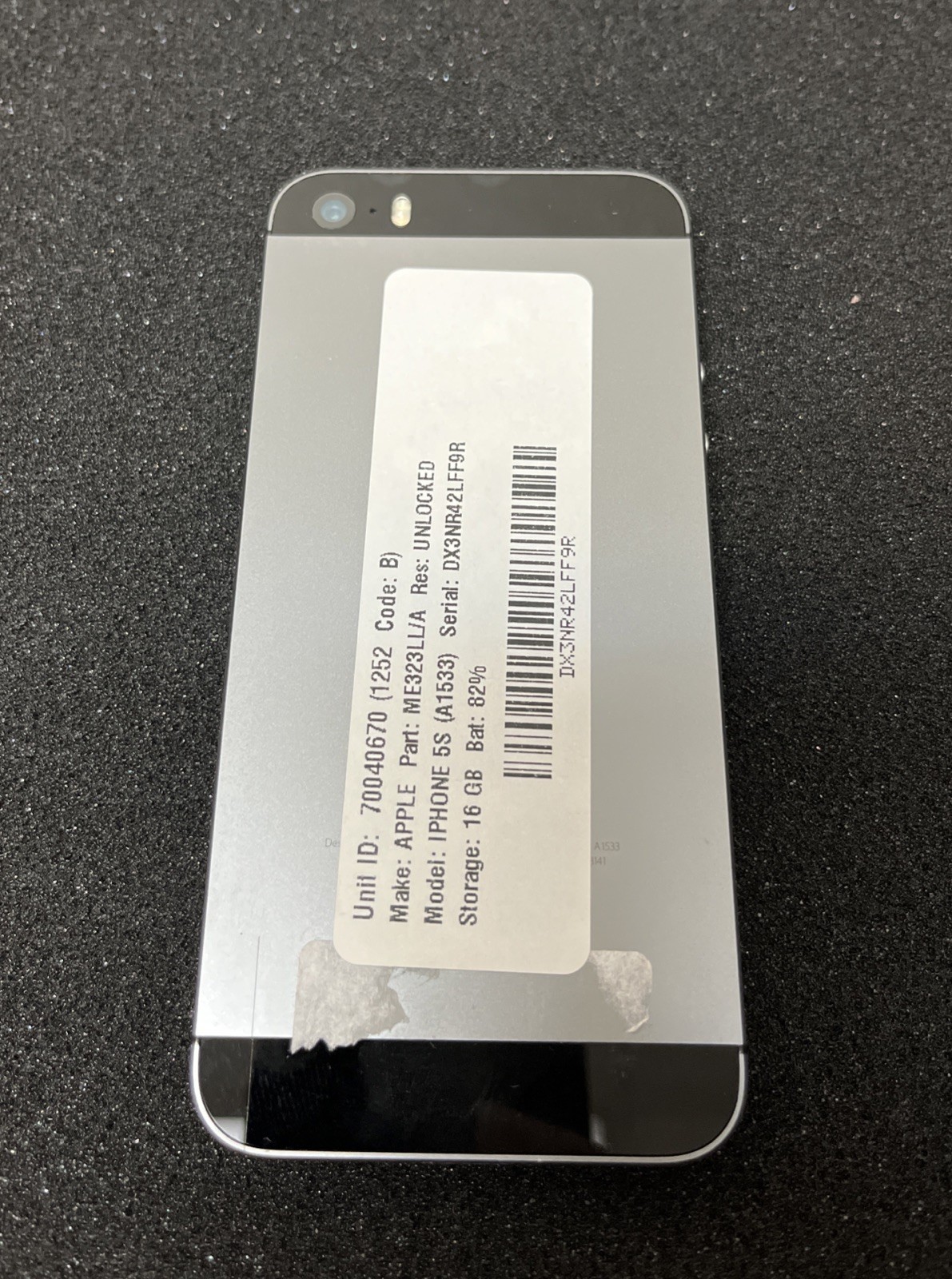 Apple iPhone 5s (A1533)- 16GB-Space Grey (Unlocked) W/Honeywell Captuvo- Grade C