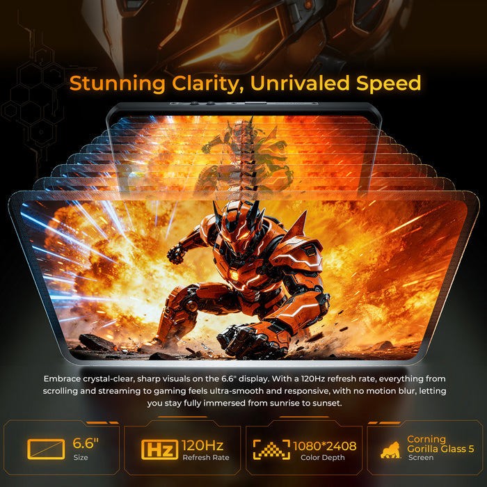 2026 OUKITEL WP66 5G Rugged Phone 36GB+512GB 11000mAh 6.6” FHD+ Android 16 NFC