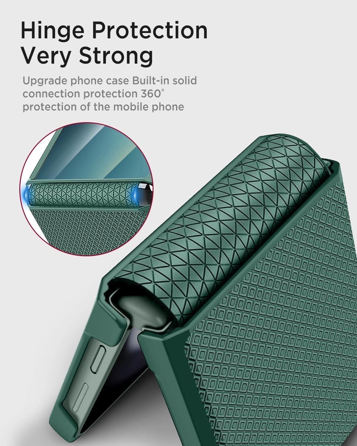 Samsung Z Flip 7 Case with Hinge Protection, Wireless Charging & Screen Protecto