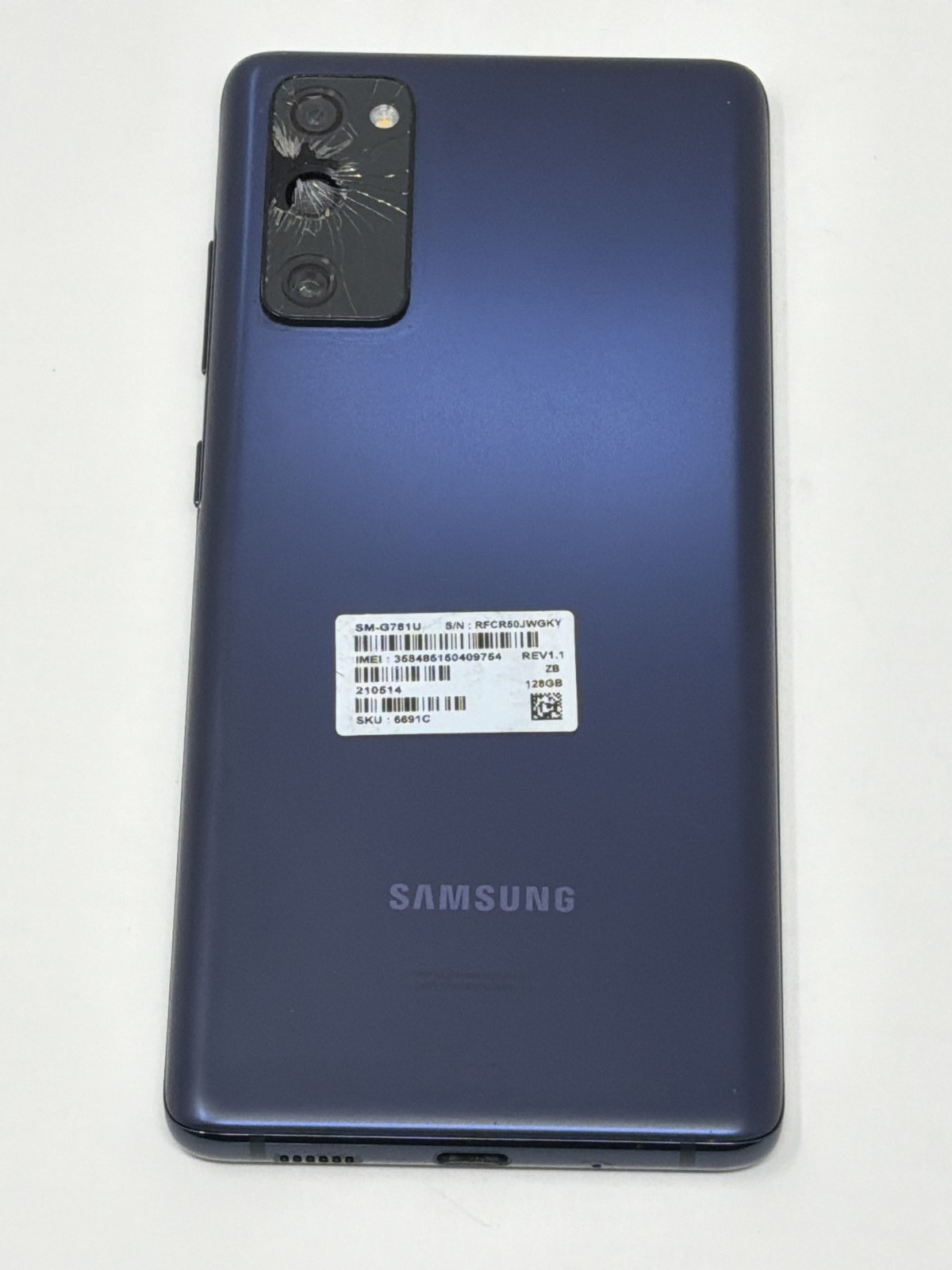 Samsung Galaxy S20 FE 5G Unlocked 128GB SM-G781U Cloud Navy DEFECTIVE