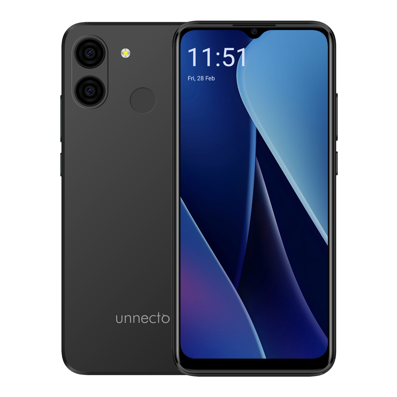 Unnecto Bolt 1U | Unlocked Dual SIM Smartphone | Android 15 (Go Edition) | Black