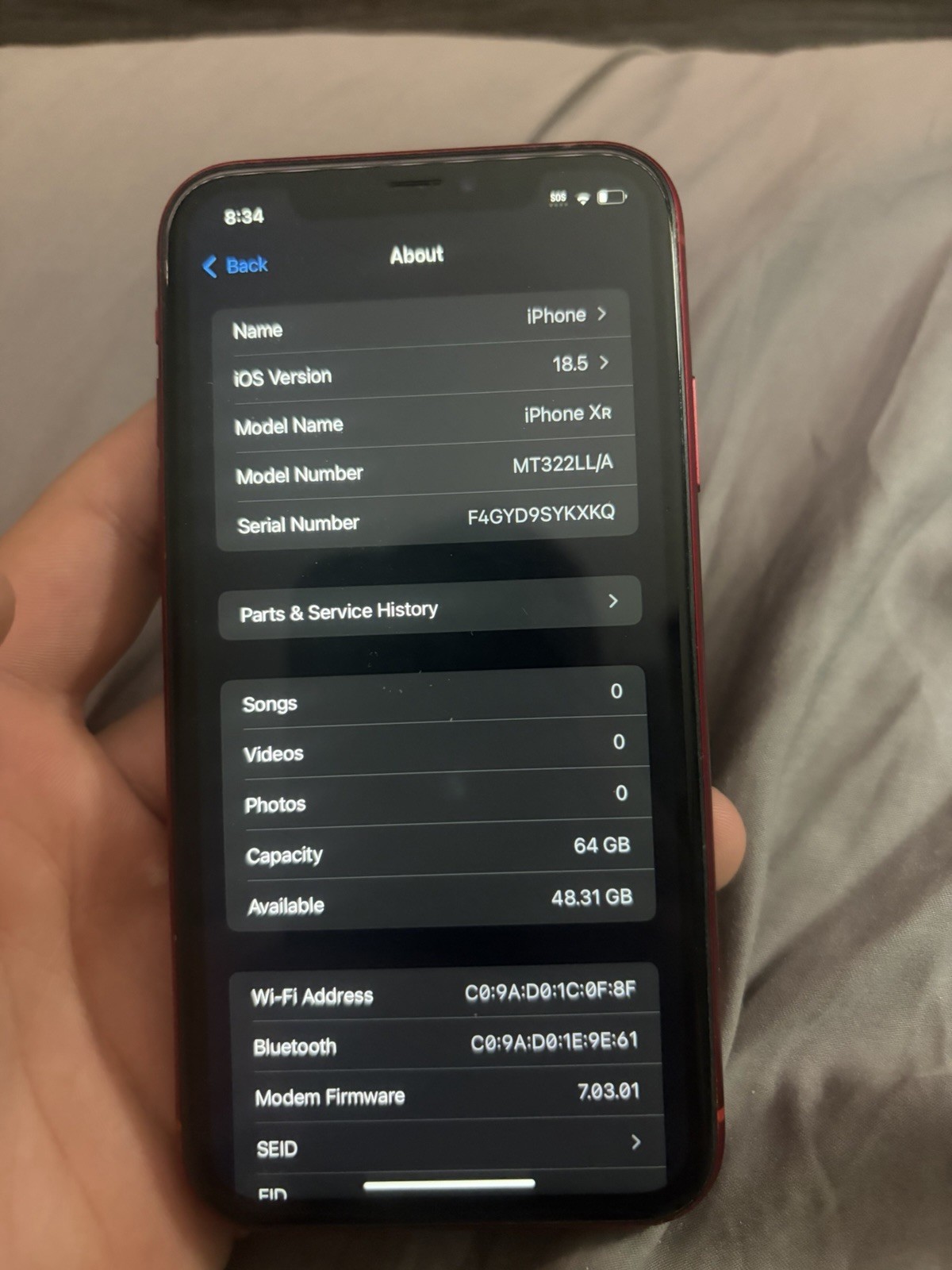 Apple iPhone XR 64GB Red Bar Smartphone Wi‑Fi Bluetooth iOS MT322LL/A